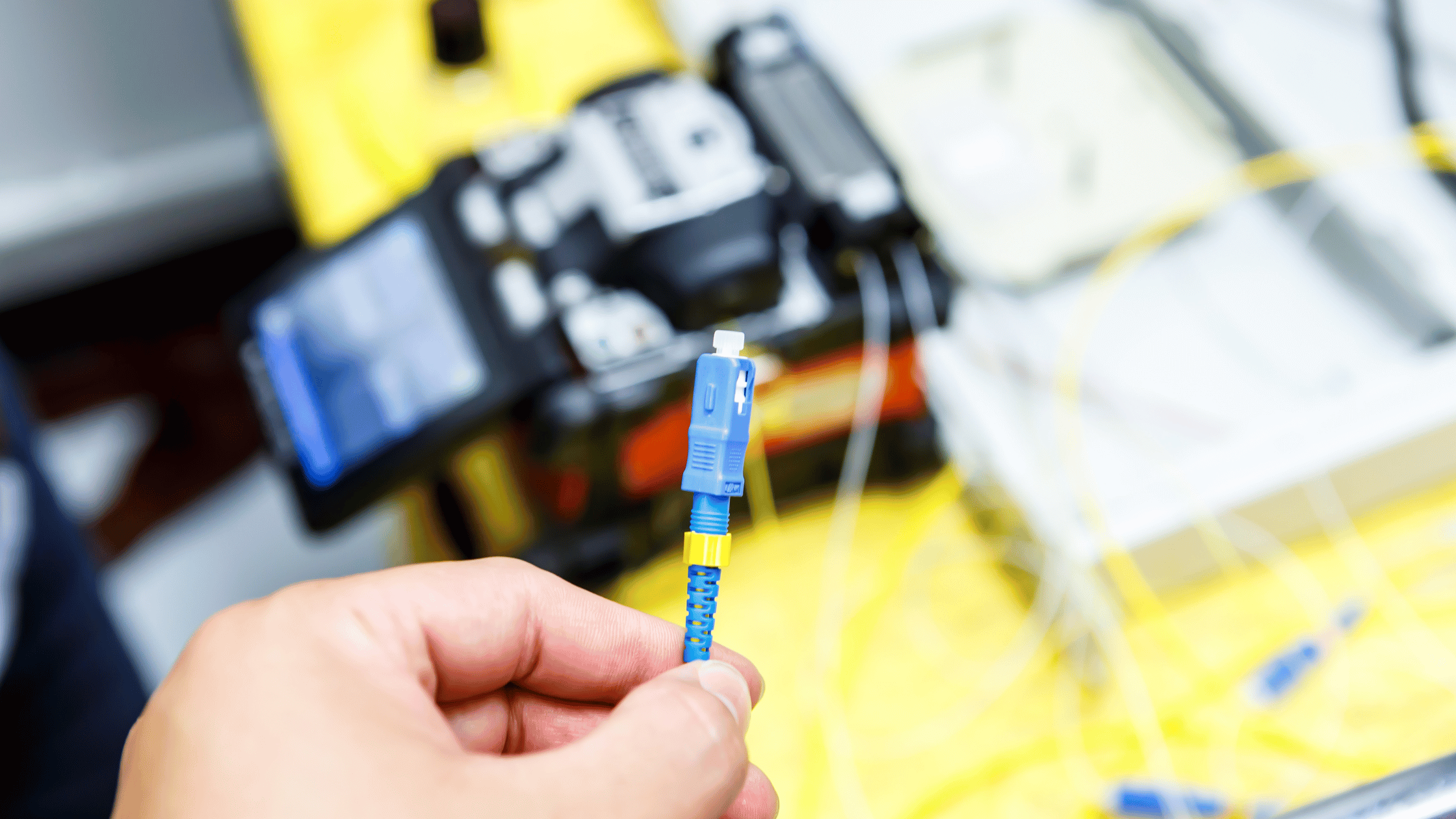 Fiber optic cable installation in a dfw business
