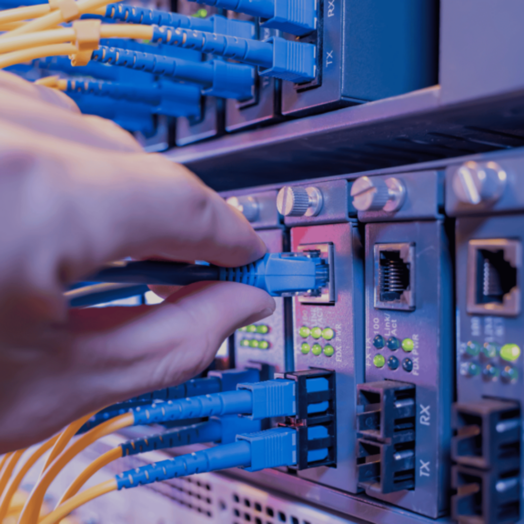 outdoor fiber and Ethernet cabling installations