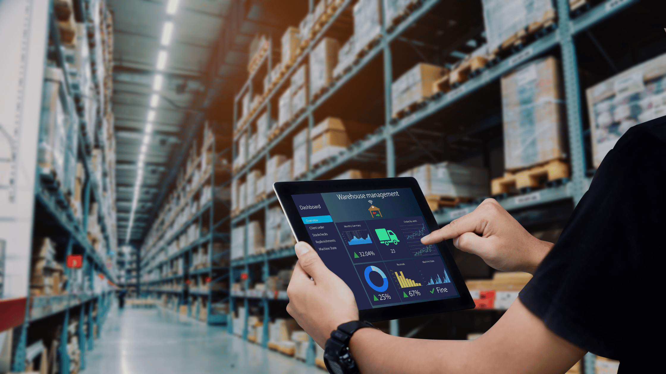 Network cabling for warehouse security