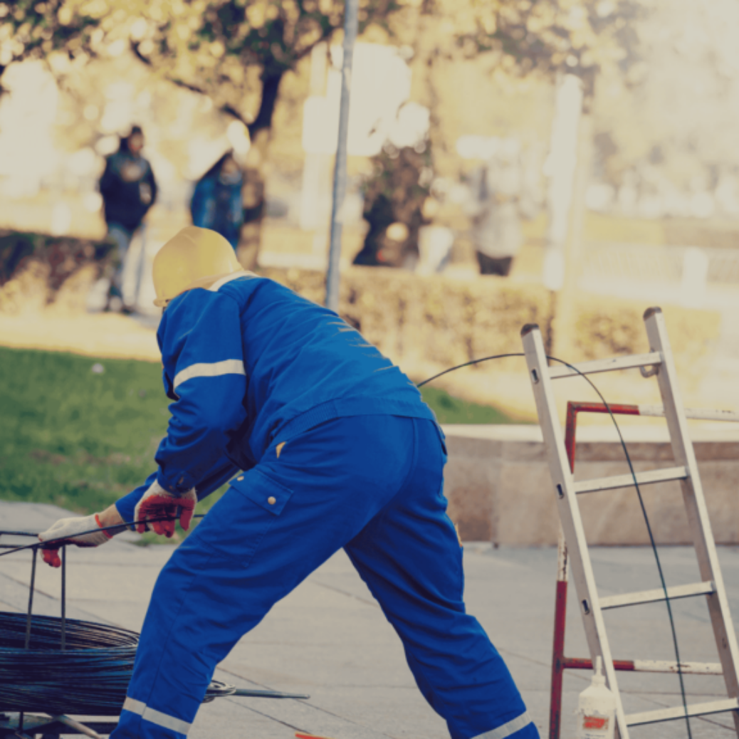 outdoor fiber and Ethernet cabling installations
