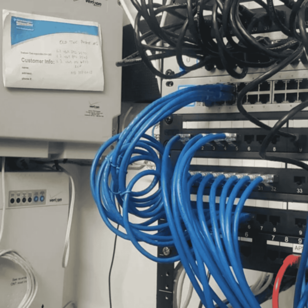 Installing network cables to demarcation point