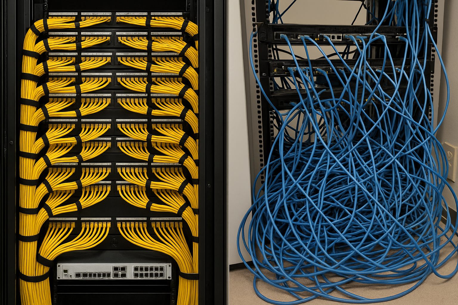 Structured vs point-to-point cabling: network installation comparison