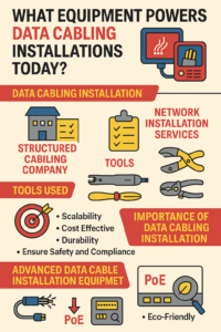 Infographic of data cabling tools