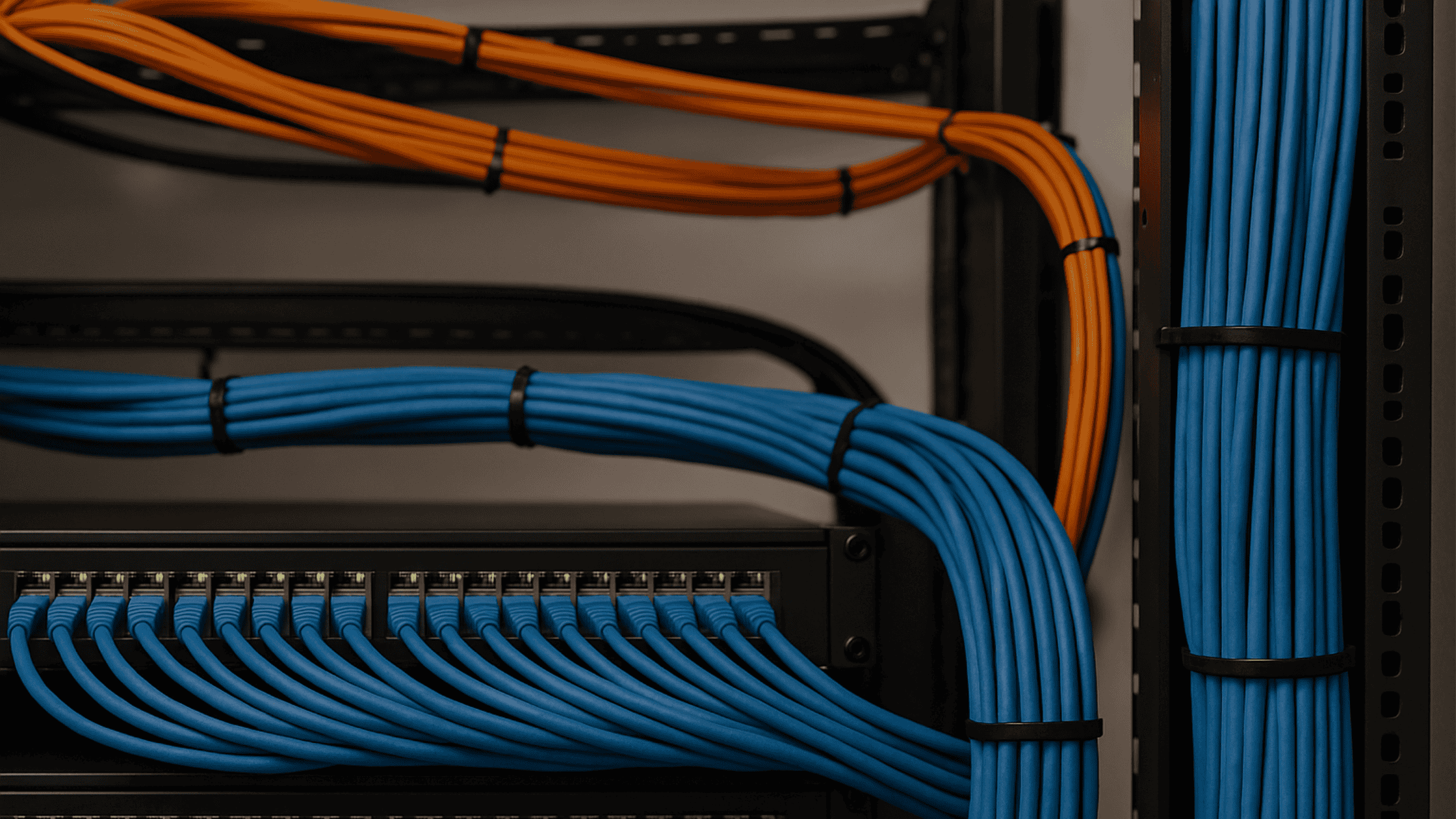 Horizontal and backbone cabling systems for enterprise networks