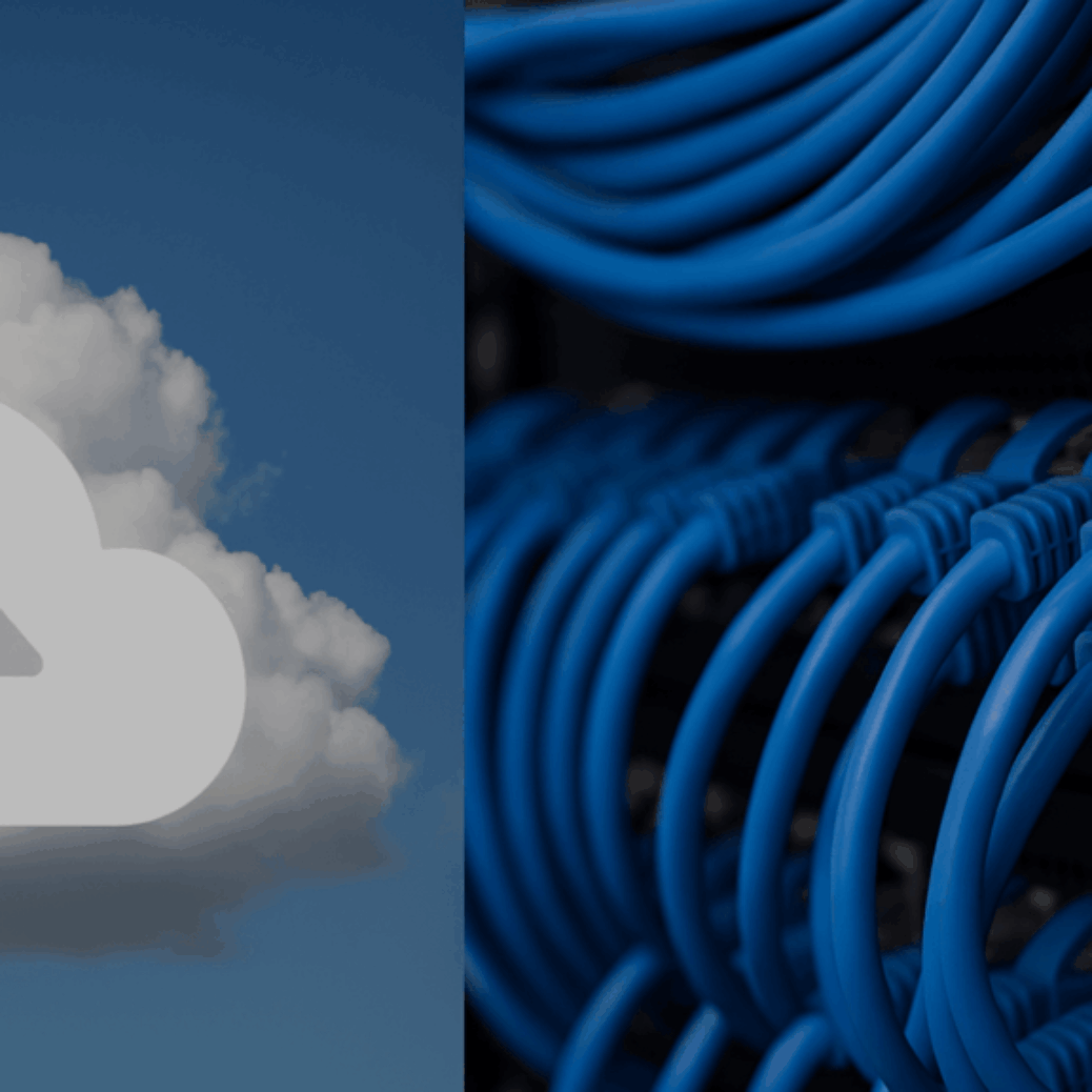Structured cabling installation supporting hybrid IT infrastructure for cloud computing.