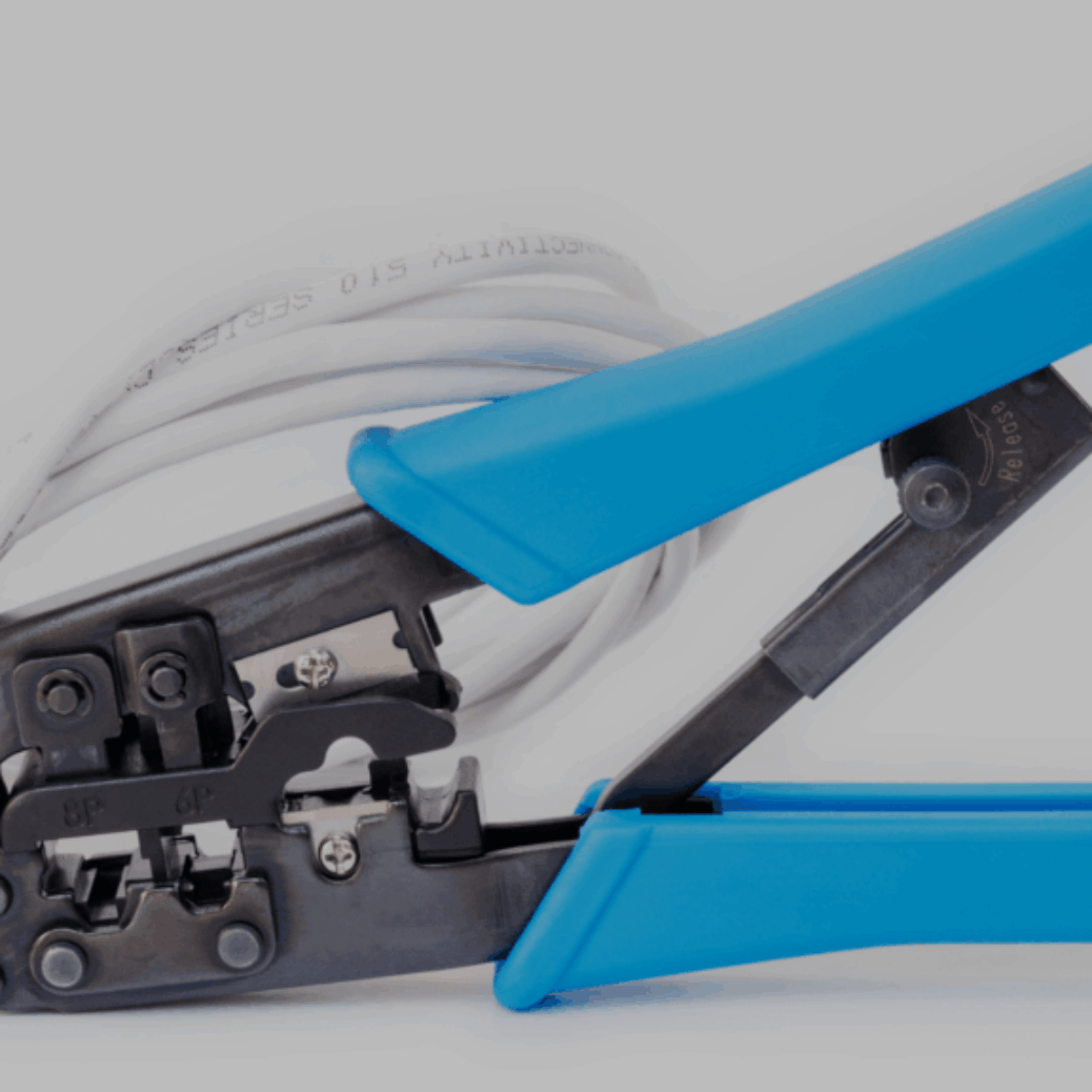 Cat6 cable termination and RJ45 crimping for Ethernet cable installation