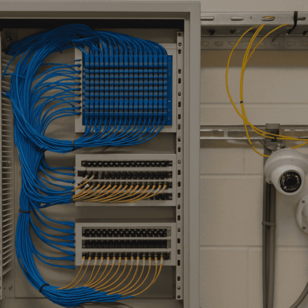 Structured cabling installation for CCTV fiber optic network