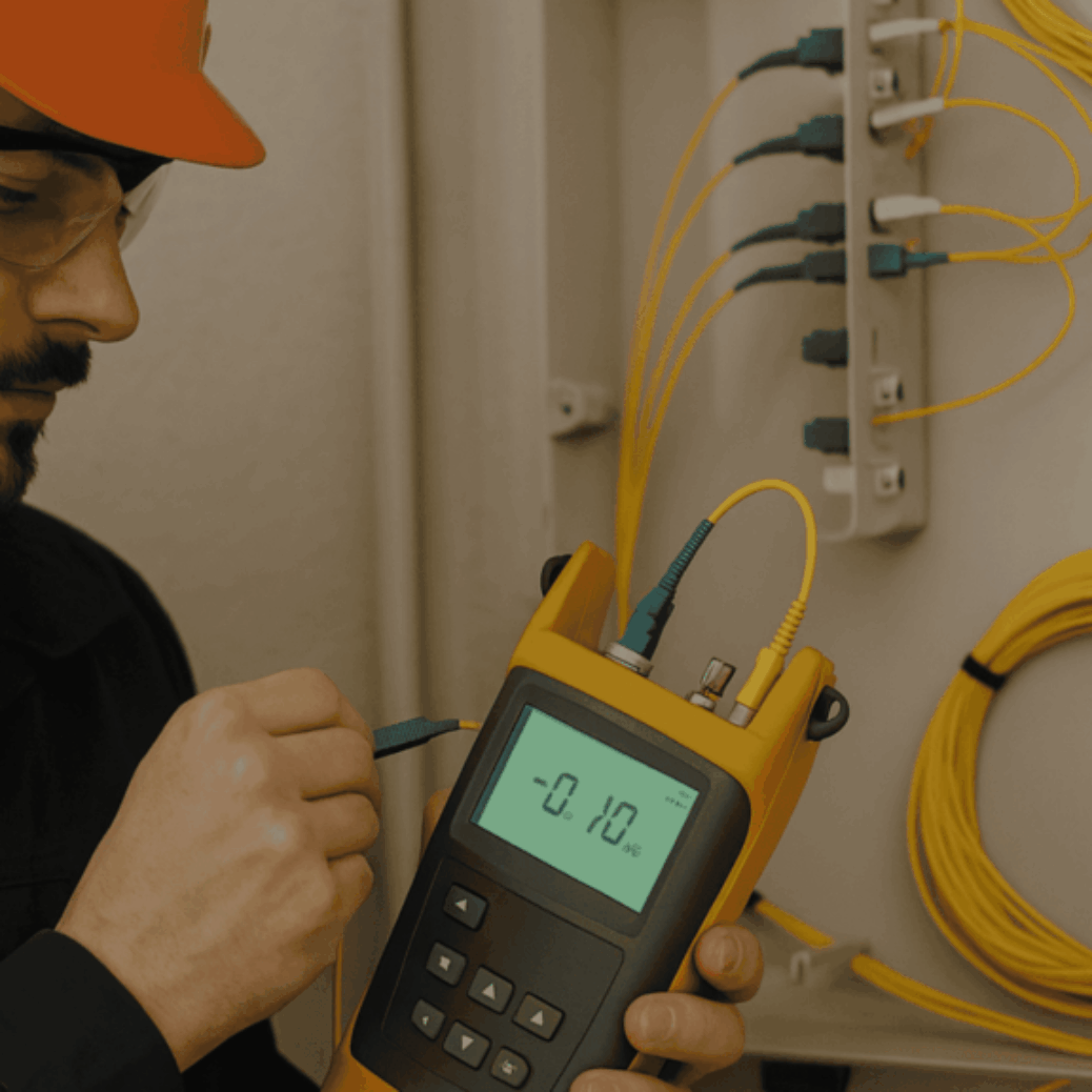 Fiber optic installer using OLTS