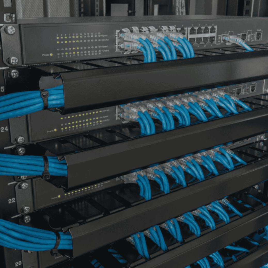 Cat6 data cabling installation for business office networks