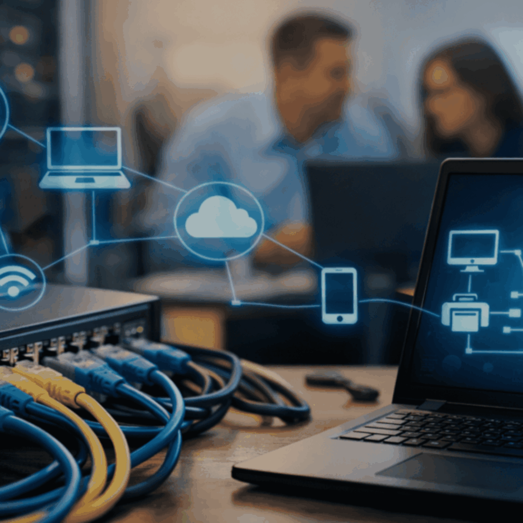 Local area networking infrastructure for modern business offices