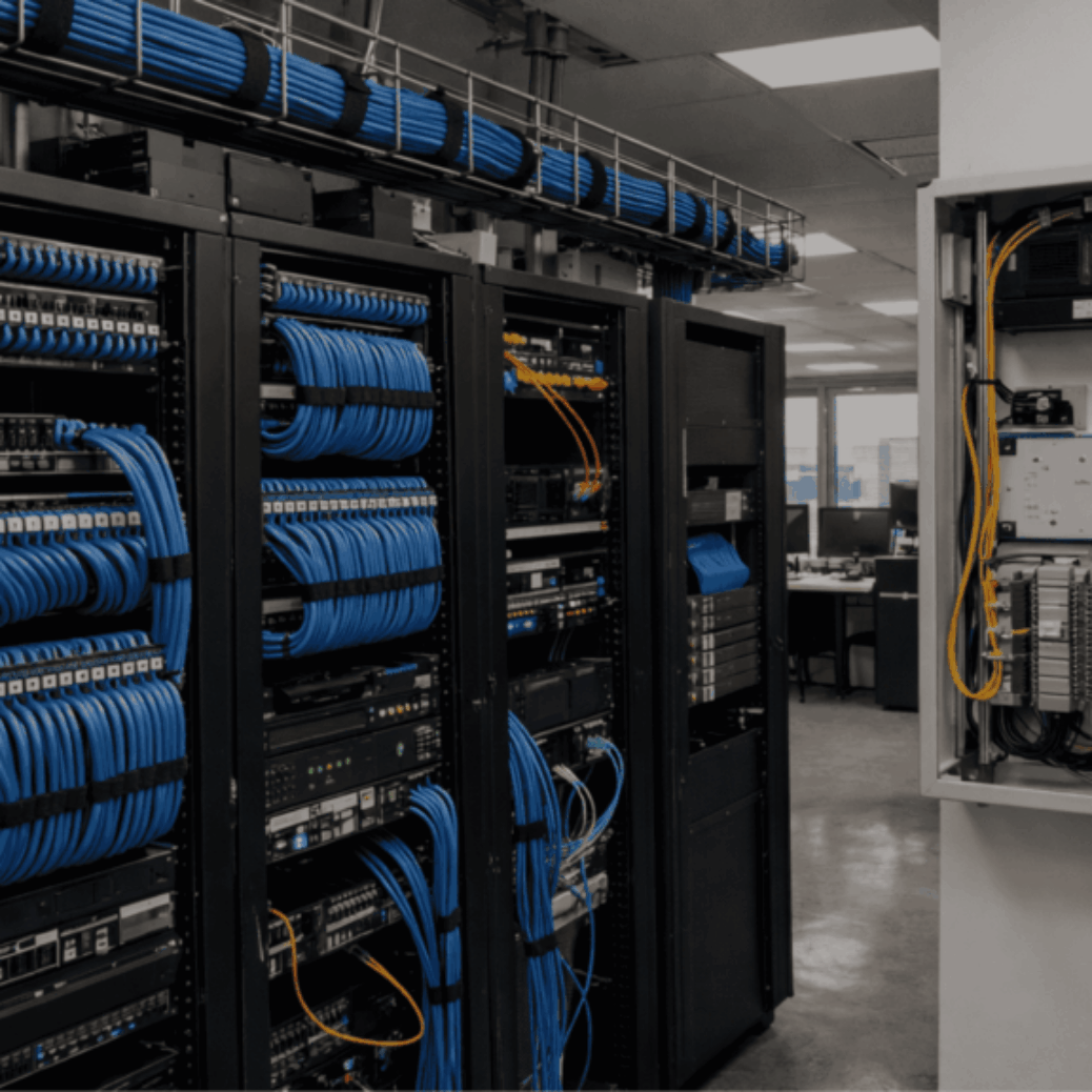 low-voltage cabling design for office network infrastructure in commercial building