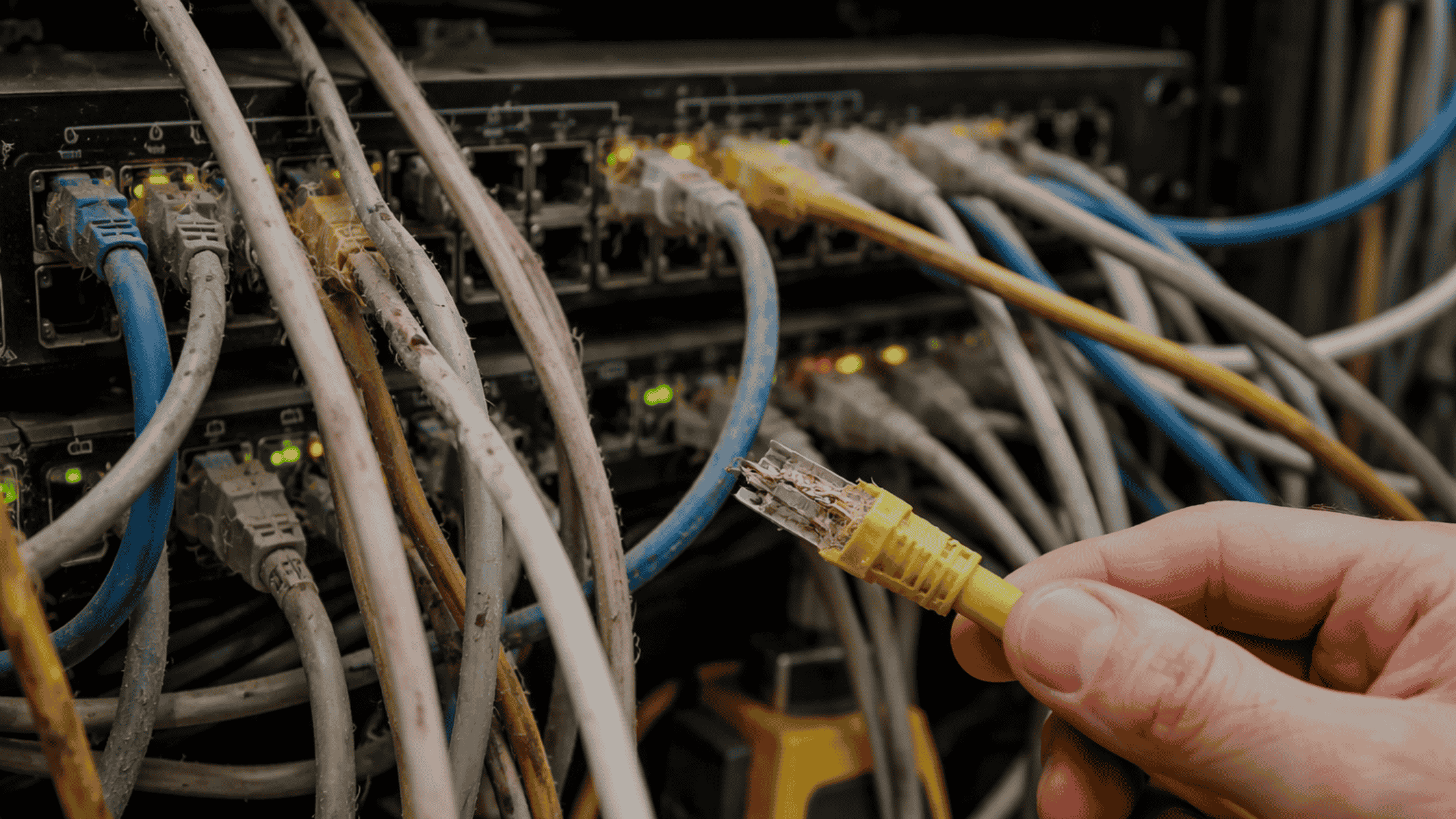 Warning signs to change network cables in business office