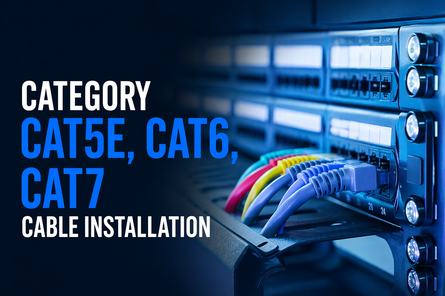 Category cat5e cat6 cat7 cable installation
