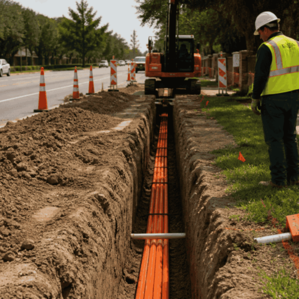 Underground Fiber Optic Cabling