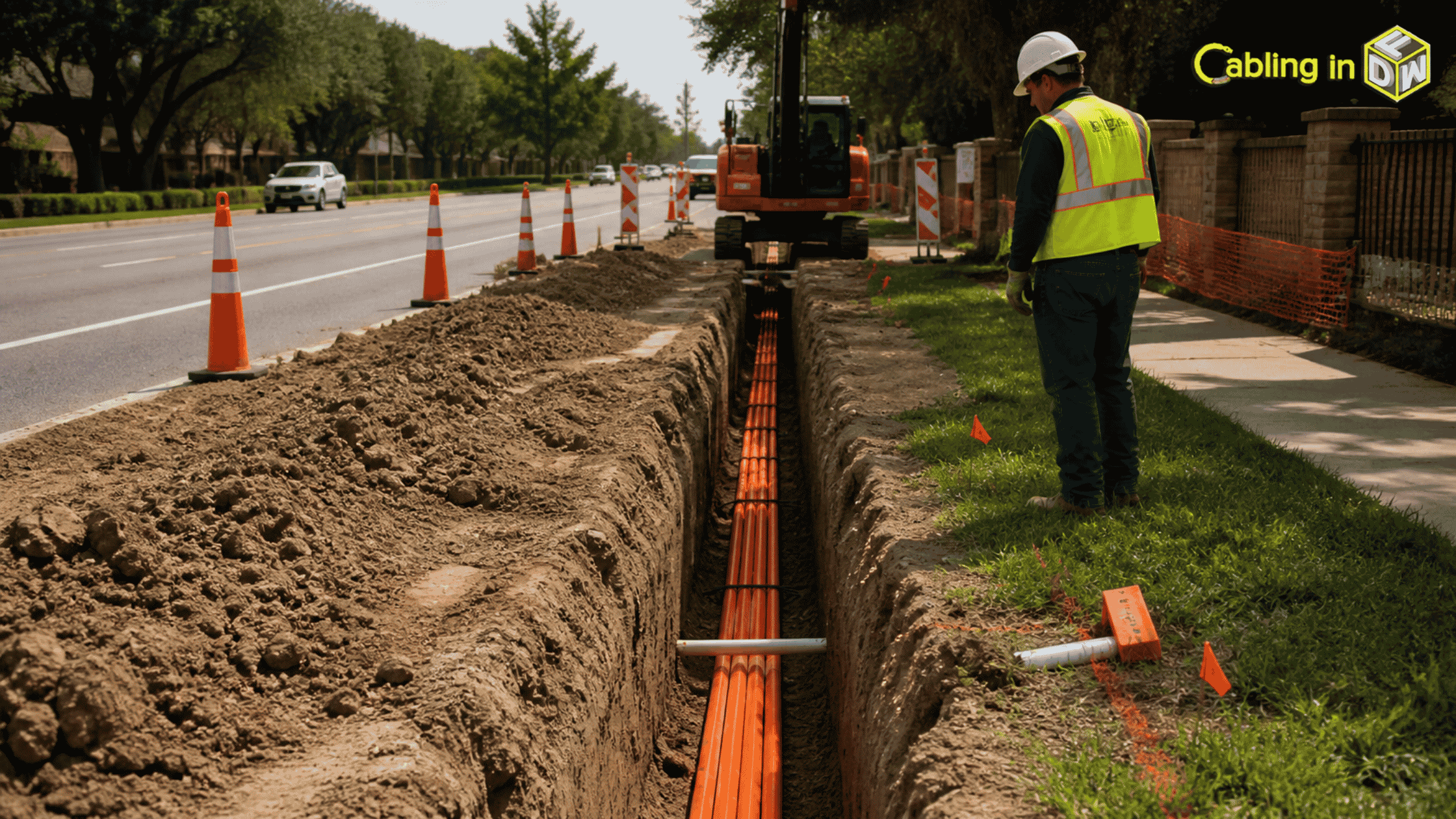 Underground fiber optic cabling